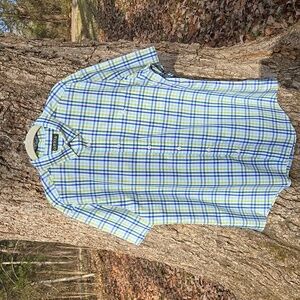 Orvis Men's Vibrant Plaid Button-Down Shirt. Size L. 100% Cotton. Like New.